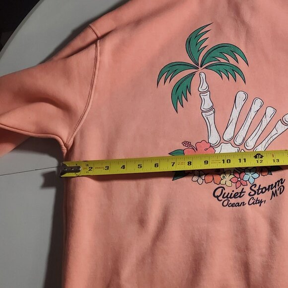 Quiet Storm OC,MD Skeleton Palm Tree Hand Hoodie Sz L - Picture 5 of 16